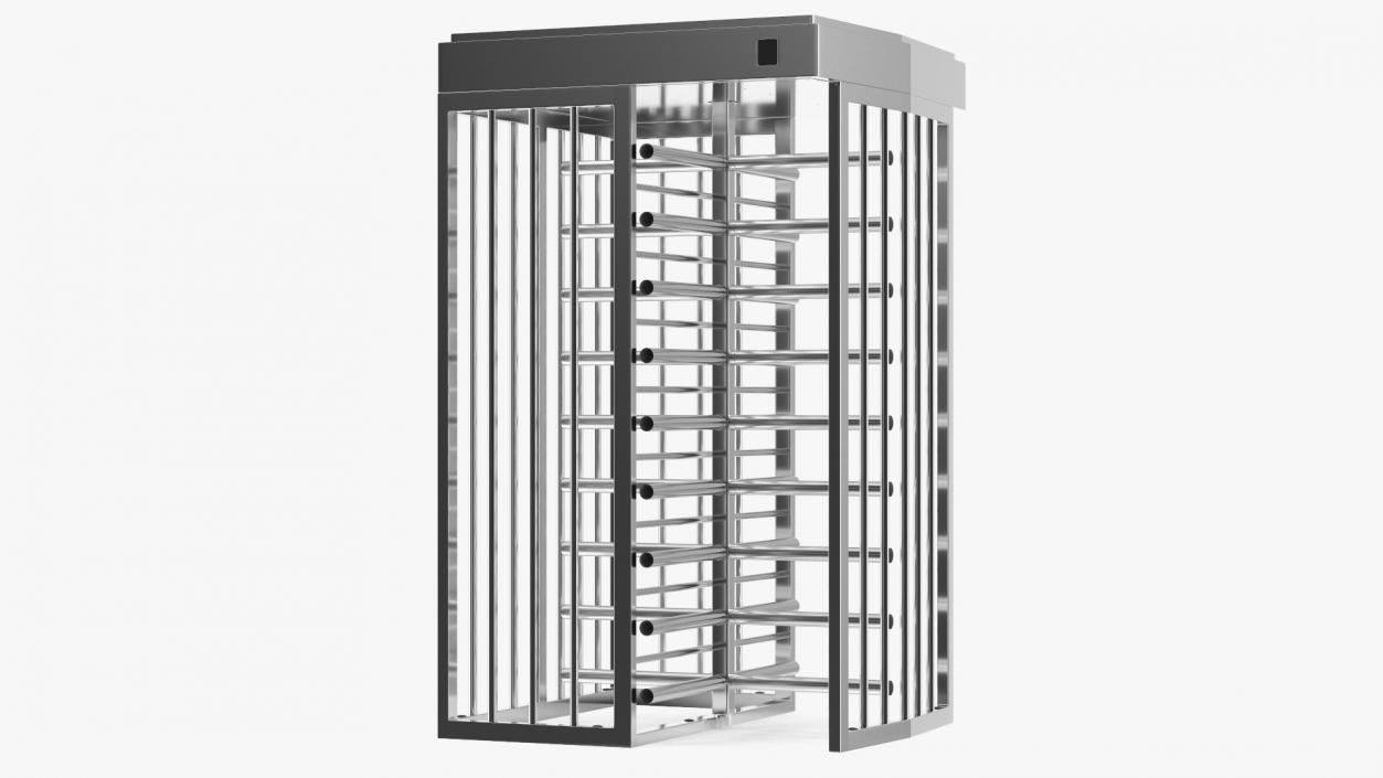 Stainless Steel Security Turnstile 3D model