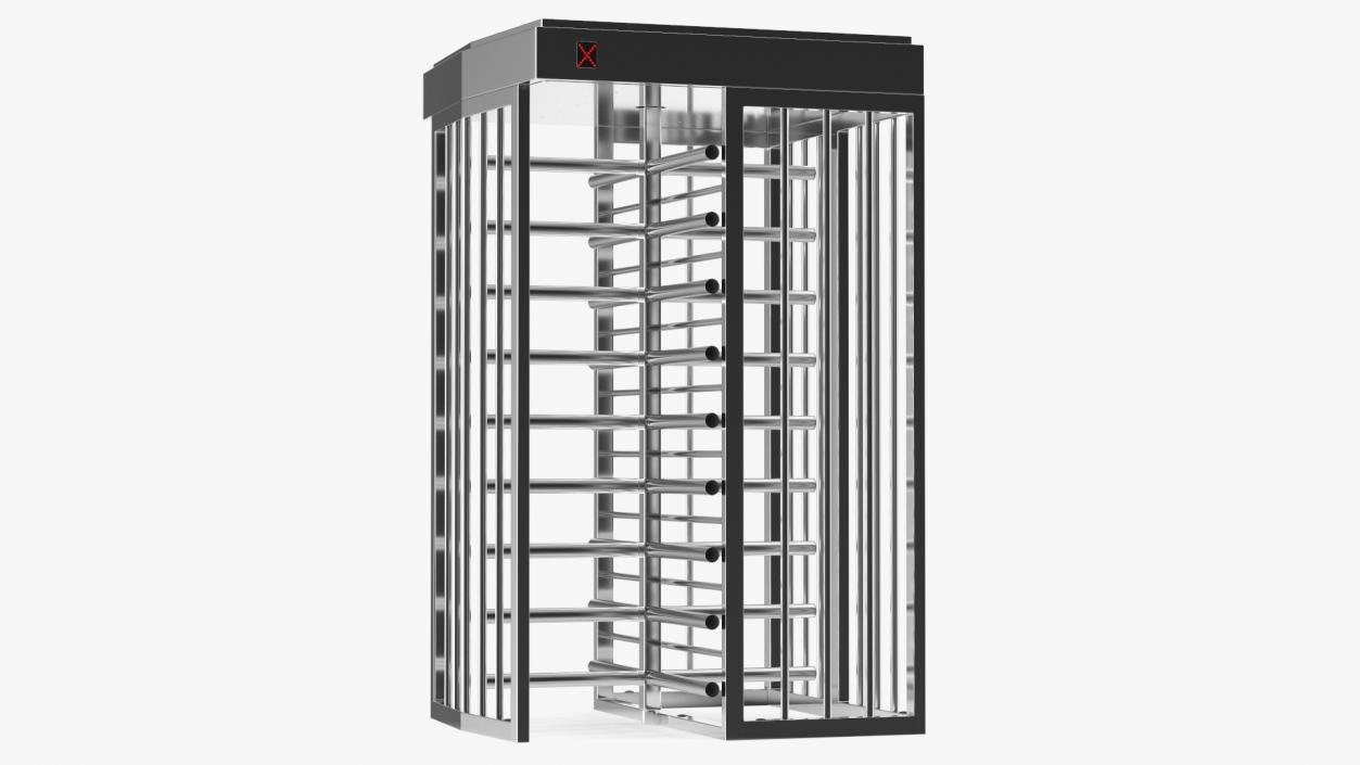 Stainless Steel Security Turnstile 3D model