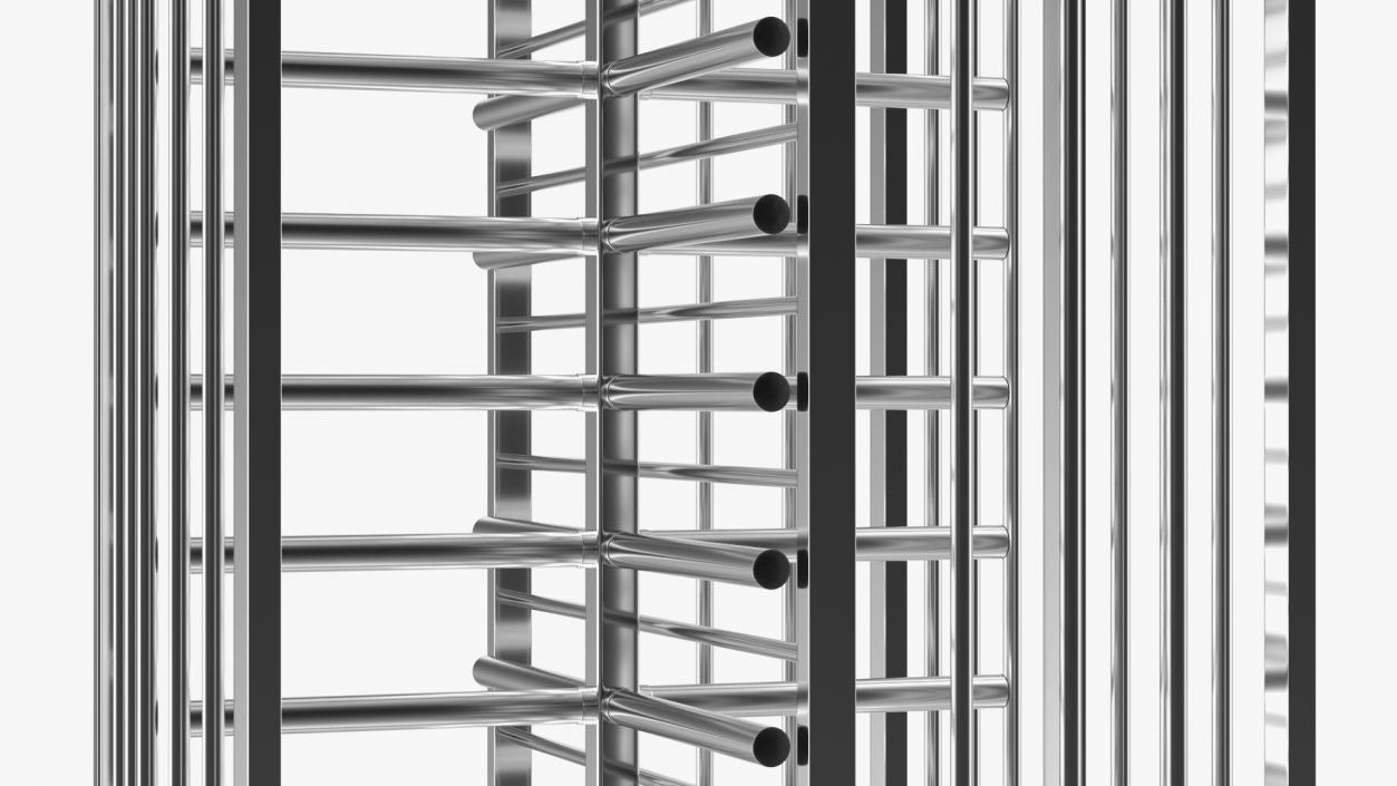 Stainless Steel Security Turnstile 3D model