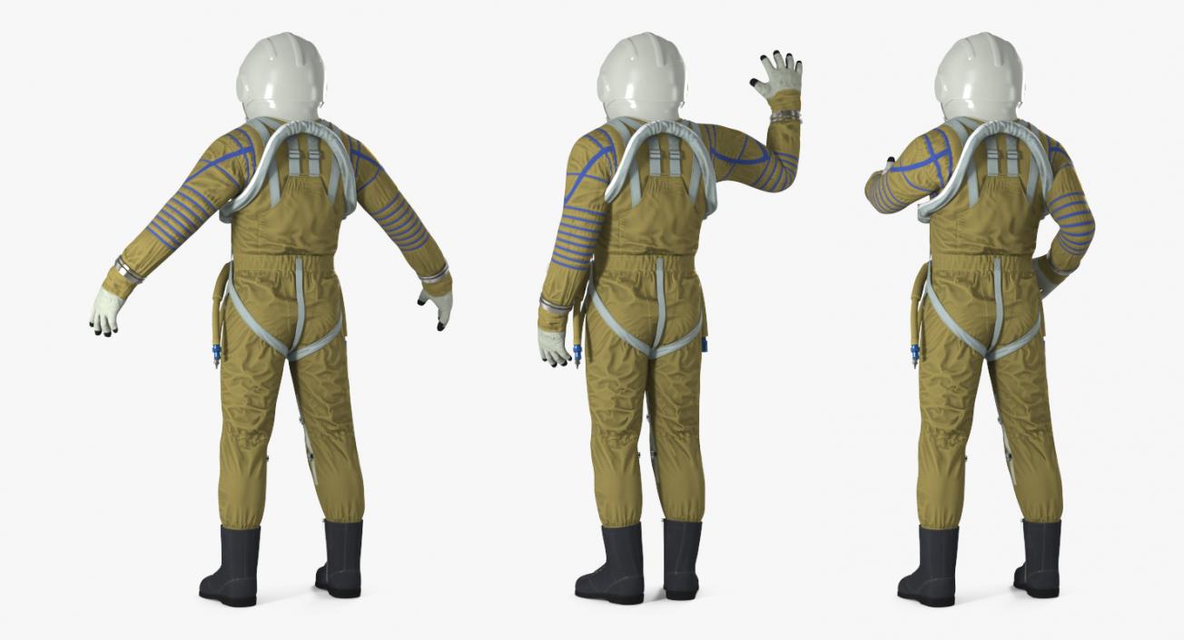 3D Space Suit Strizh with SK-1 Helmet Rigged