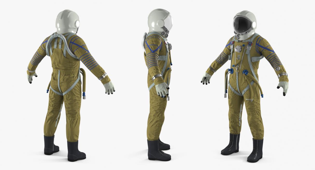 3D Space Suit Strizh with SK-1 Helmet Rigged