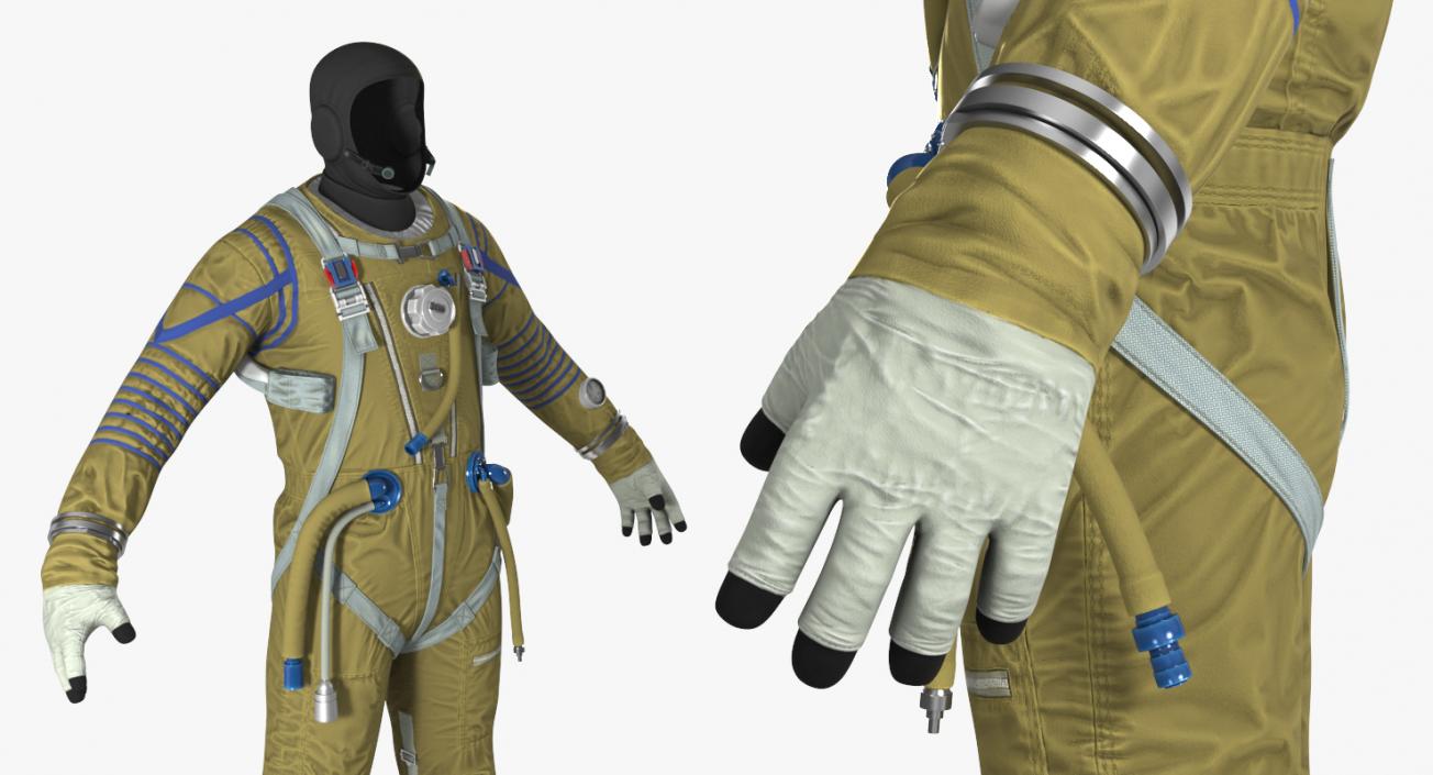 3D Space Suit Strizh with SK-1 Helmet Rigged