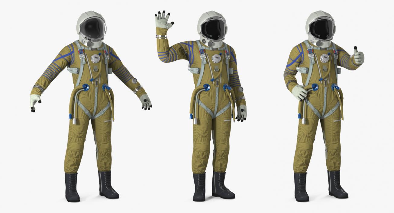 3D Space Suit Strizh with SK-1 Helmet Rigged