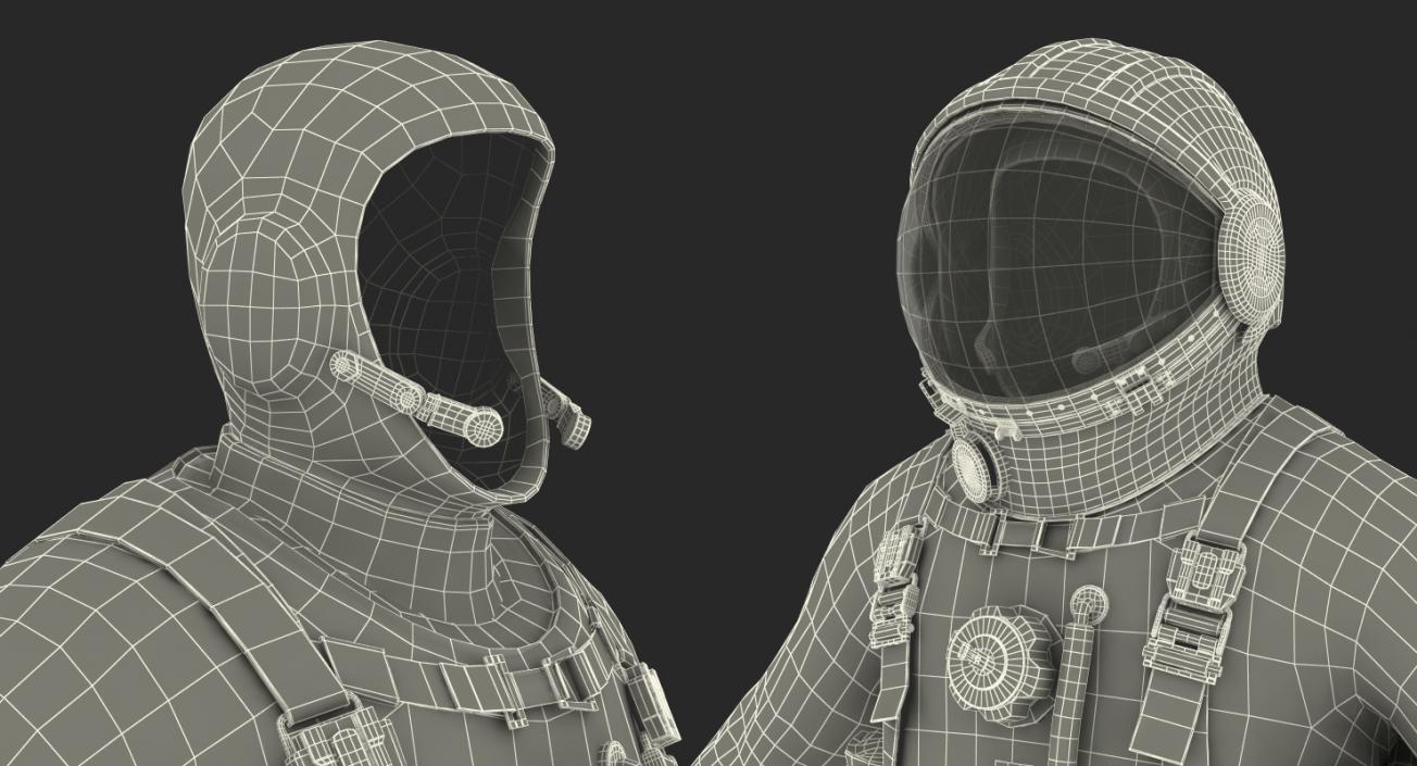 3D Space Suit Strizh with SK-1 Helmet Rigged