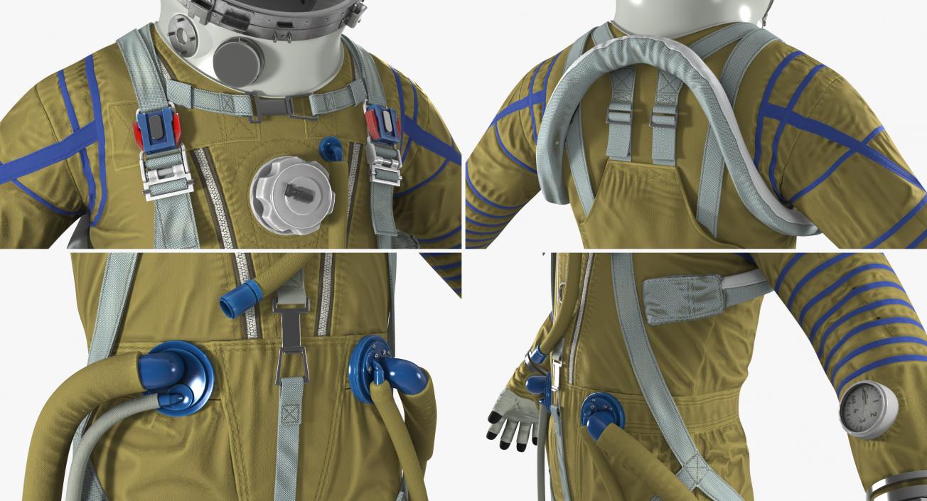 3D Space Suit Strizh with SK-1 Helmet Rigged