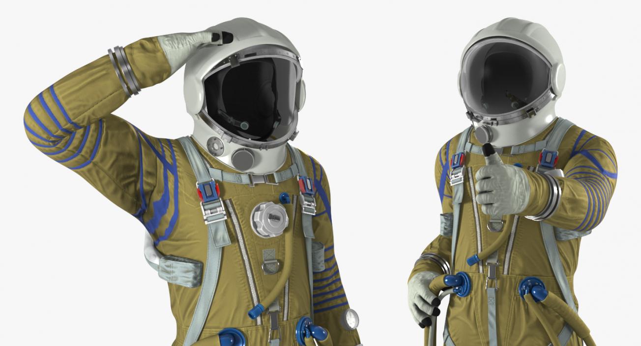 3D Space Suit Strizh with SK-1 Helmet Rigged