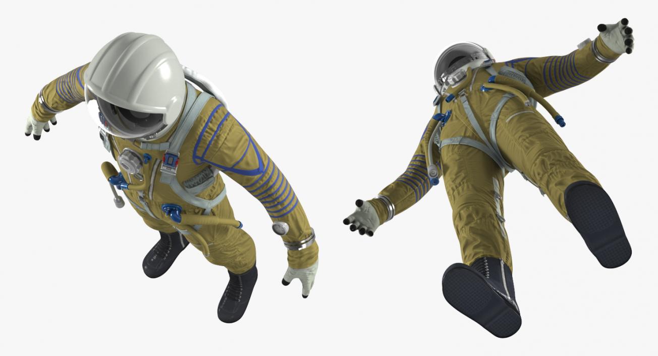 3D Space Suit Strizh with SK-1 Helmet Rigged