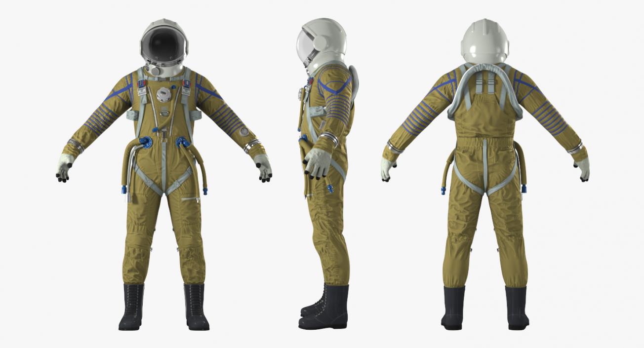 3D Space Suit Strizh with SK-1 Helmet Rigged