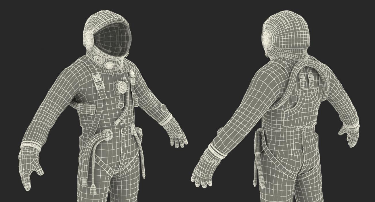 3D Space Suit Strizh with SK-1 Helmet Rigged