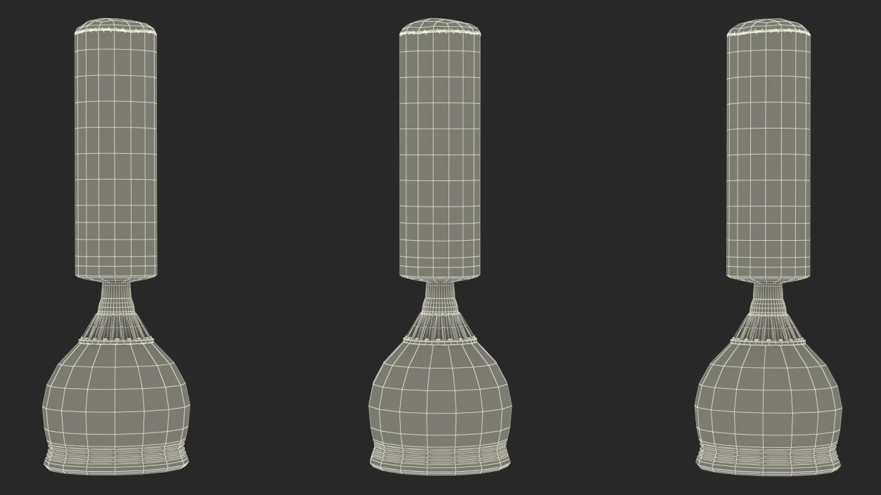 Free Standing Punch Bag Black 3D model