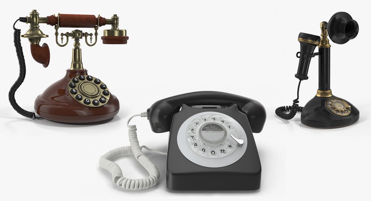 3D Rotary Phones Collection 2