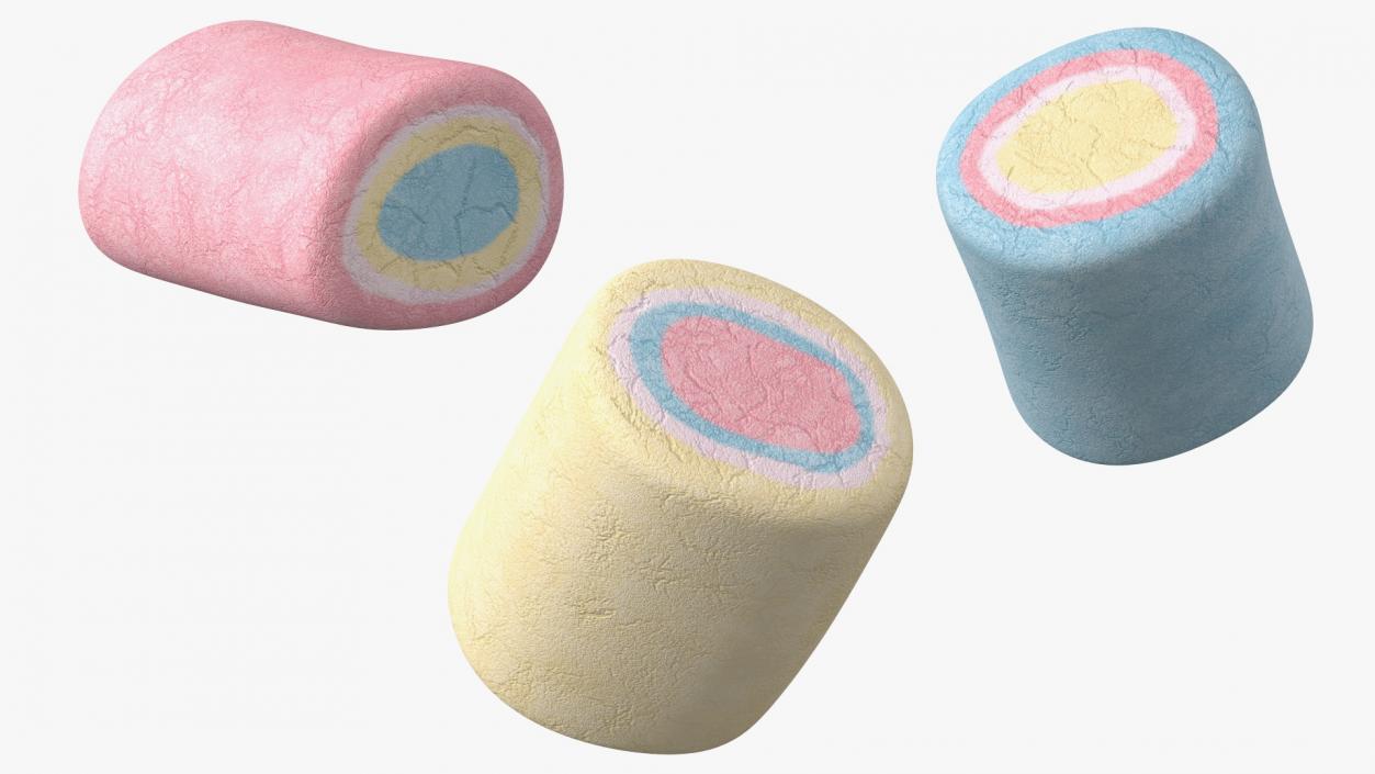 3D Colorful Marshmallow Candy