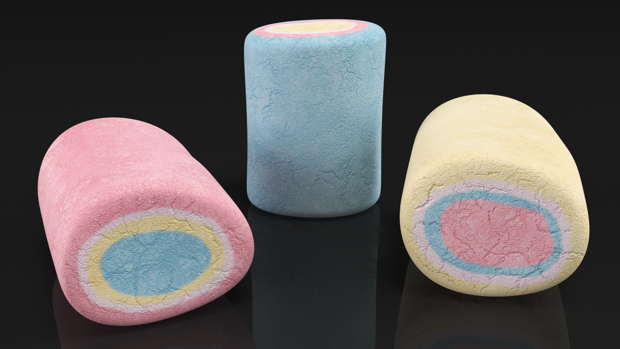 3D Colorful Marshmallow Candy