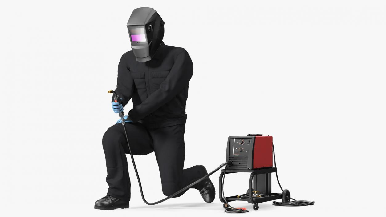 Welder with Welding Machine 3D