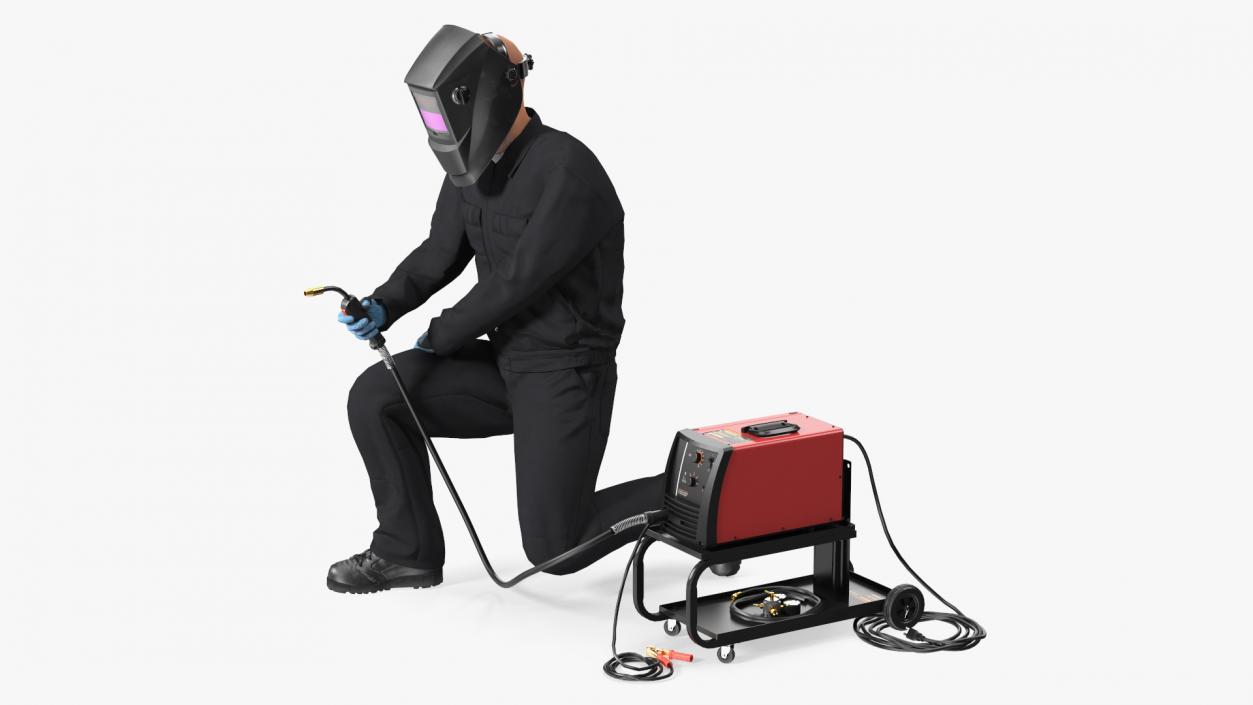 Welder with Welding Machine 3D