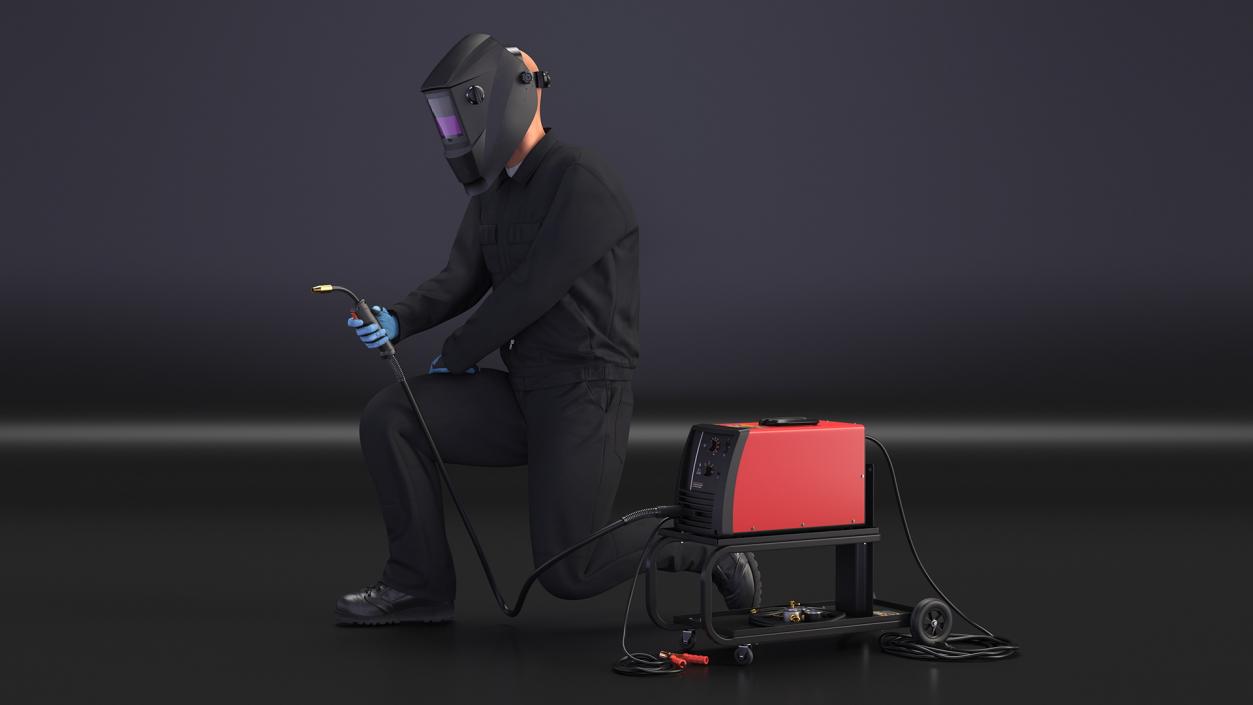 Welder with Welding Machine 3D