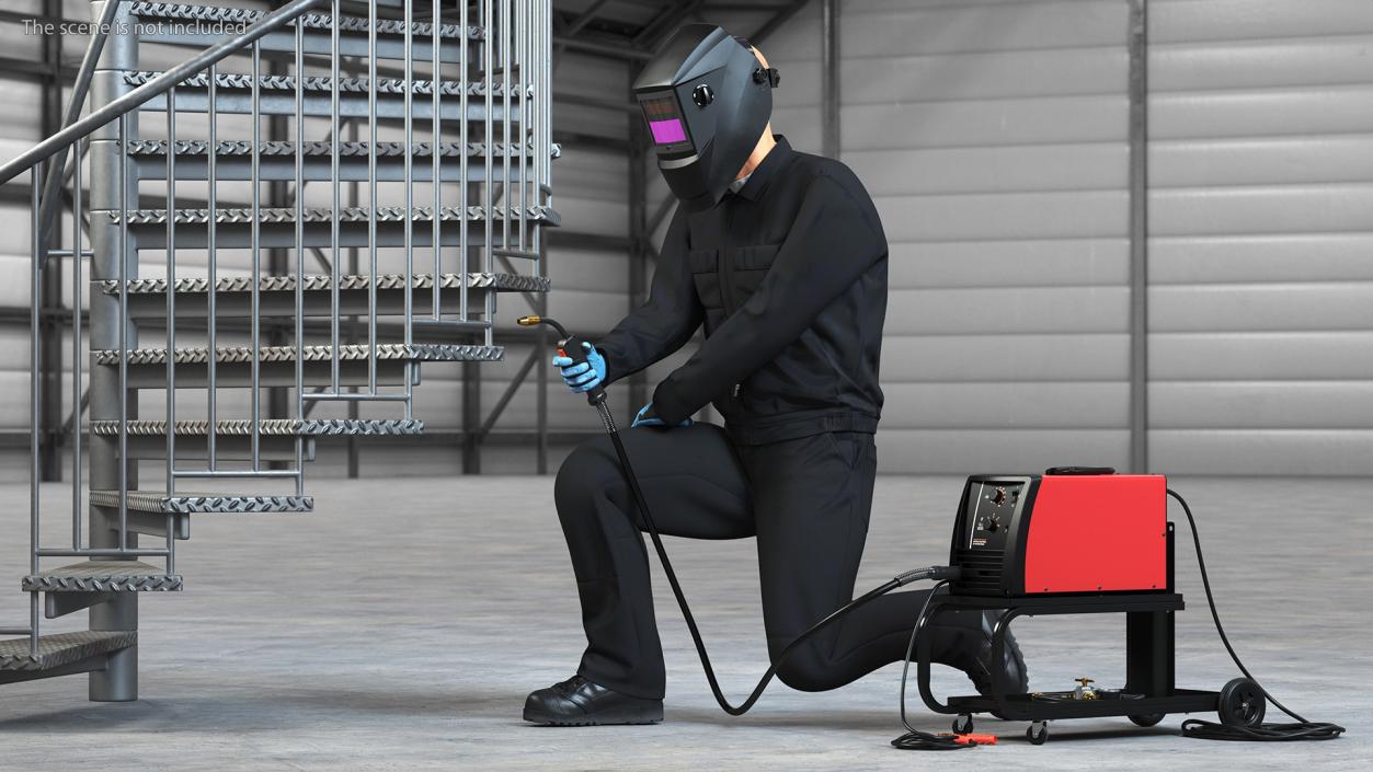 Welder with Welding Machine 3D