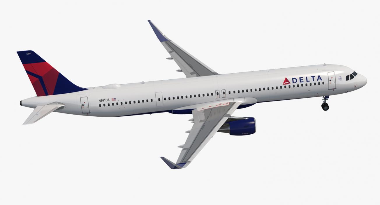 3D Airbus A321 NEO Delta