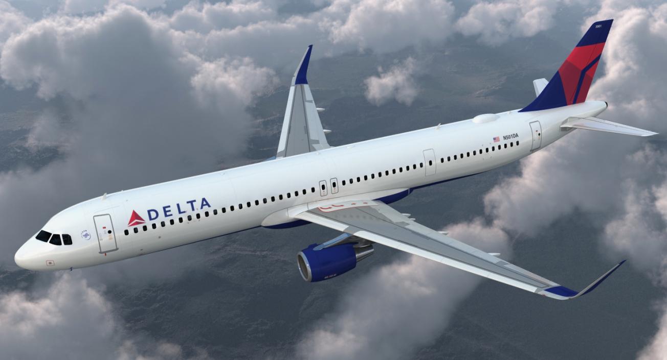 3D Airbus A321 NEO Delta