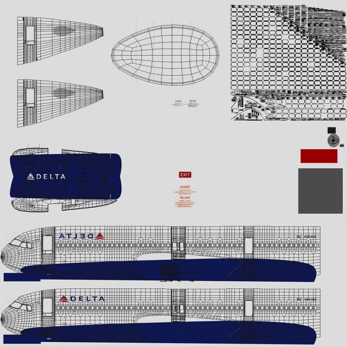 3D Airbus A321 NEO Delta