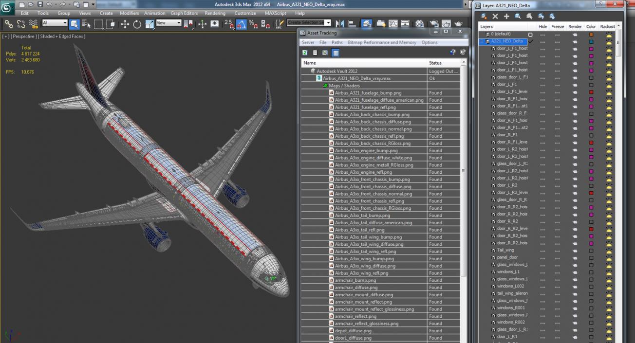 3D Airbus A321 NEO Delta