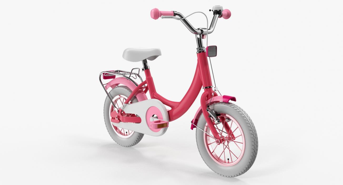 Girls Kids Bike Rigged 3D