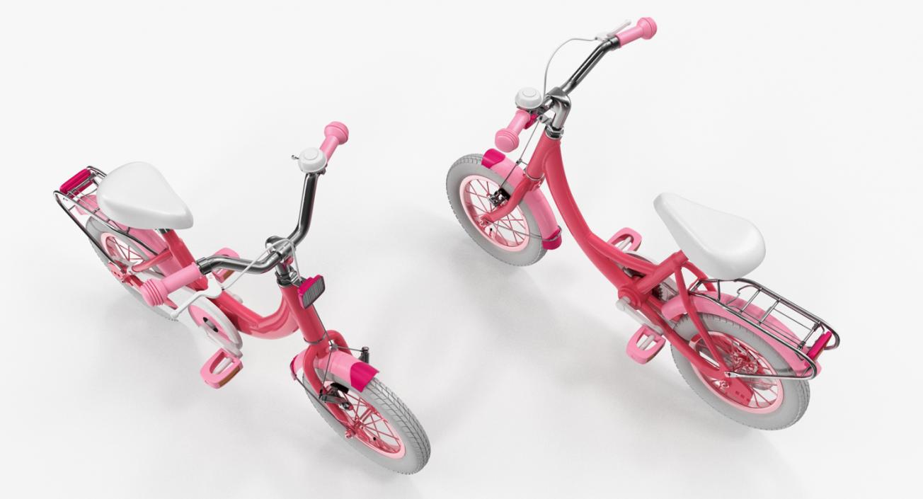 Girls Kids Bike Rigged 3D