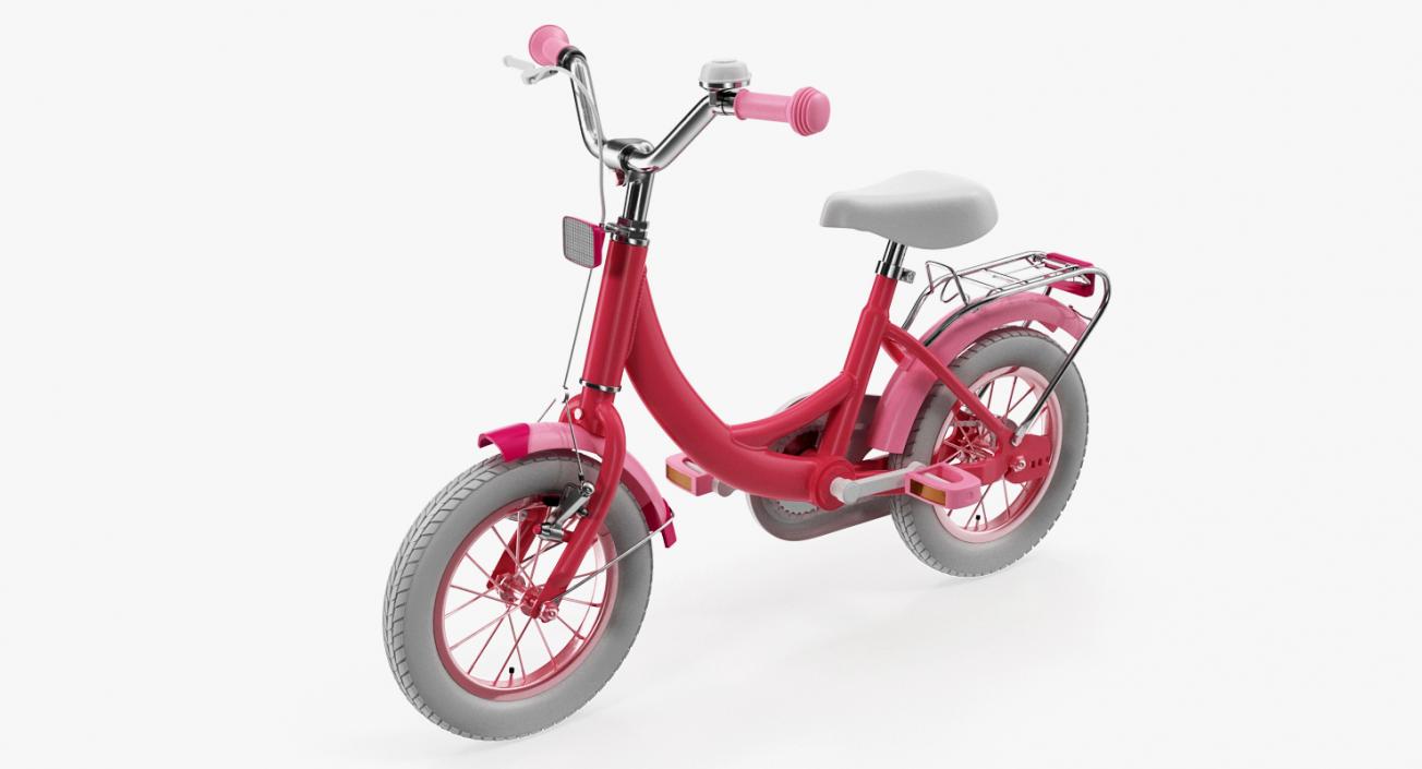 Girls Kids Bike Rigged 3D