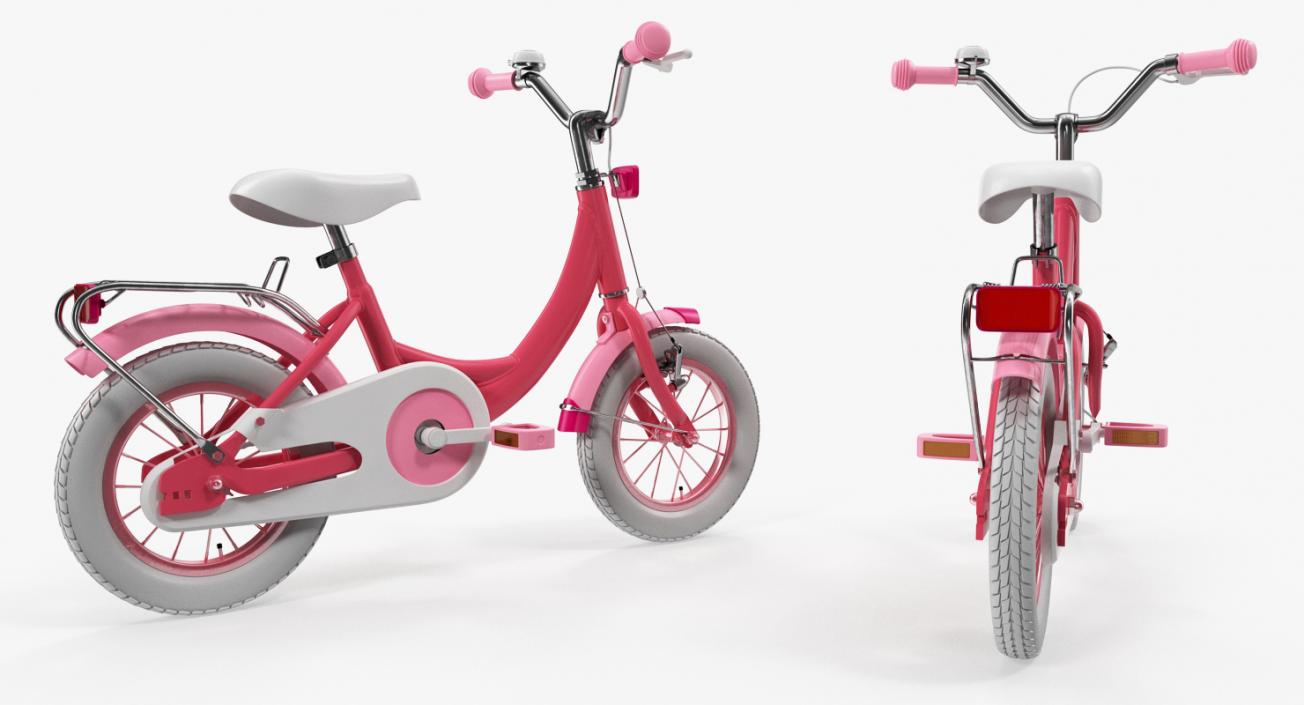 Girls Kids Bike Rigged 3D