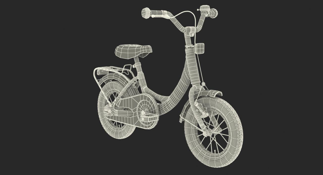 Girls Kids Bike Rigged 3D