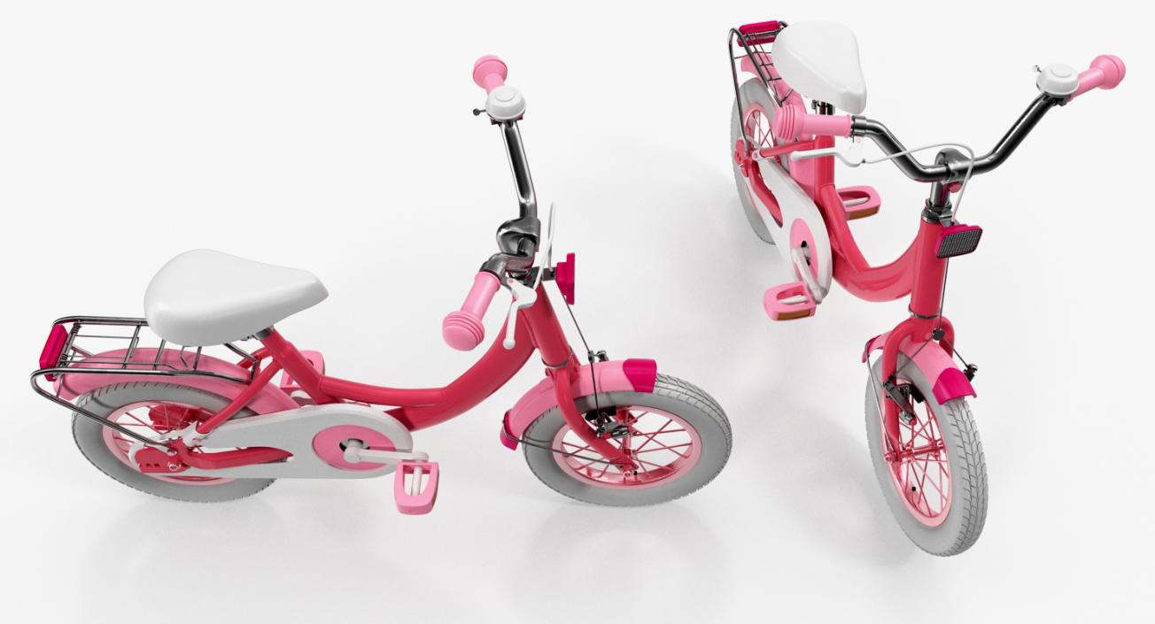 Girls Kids Bike Rigged 3D