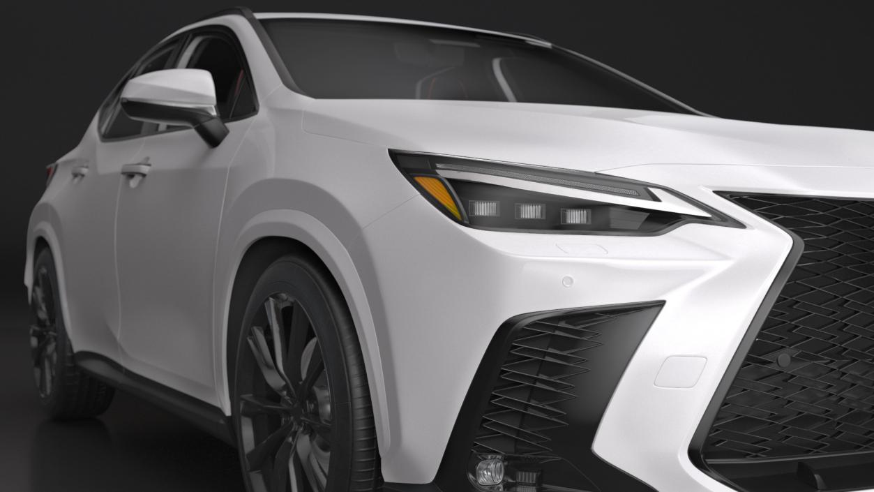 Hybrid SUV Car White Rigged 3D