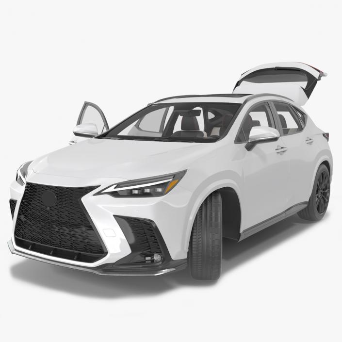 Hybrid SUV Car White Rigged 3D