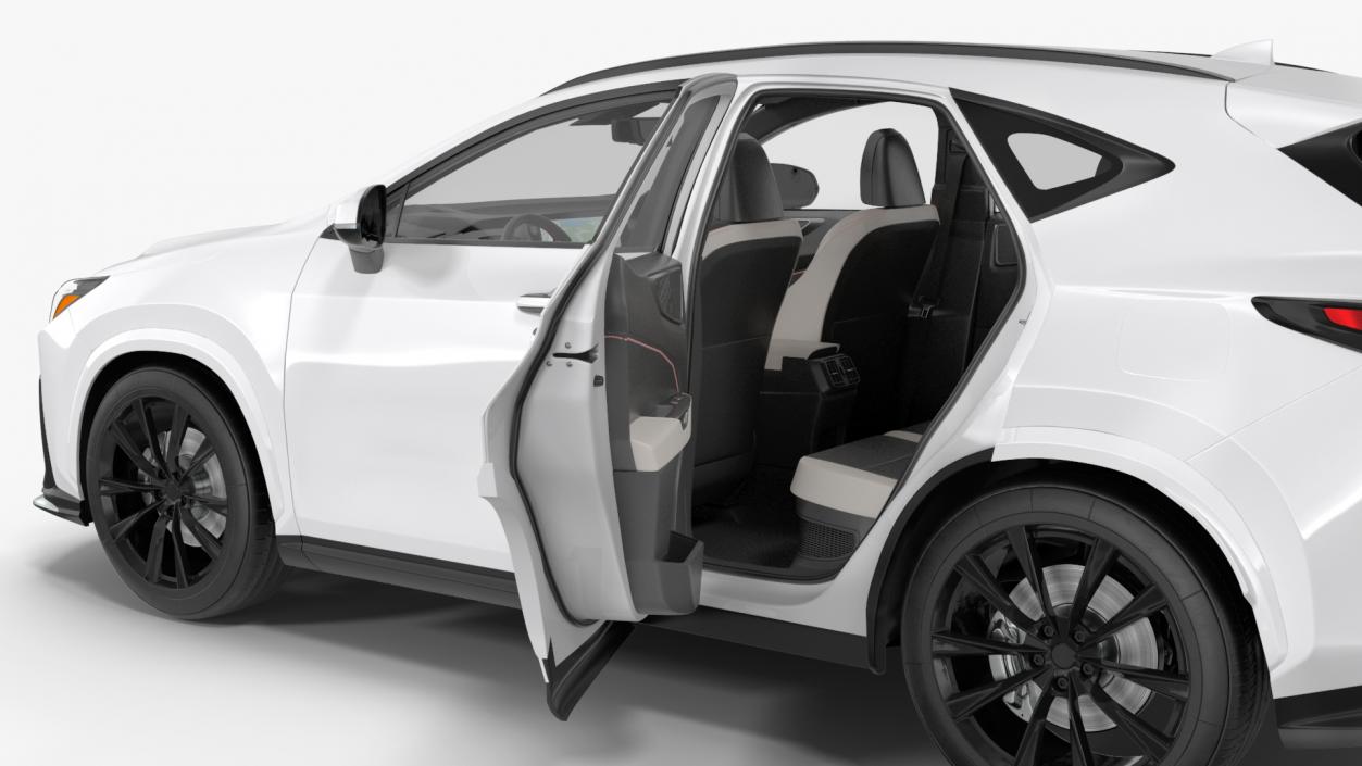 Hybrid SUV Car White Rigged 3D