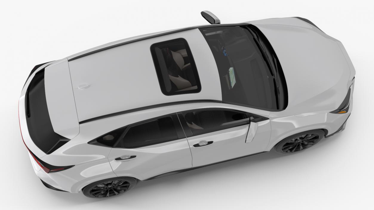 Hybrid SUV Car White Rigged 3D