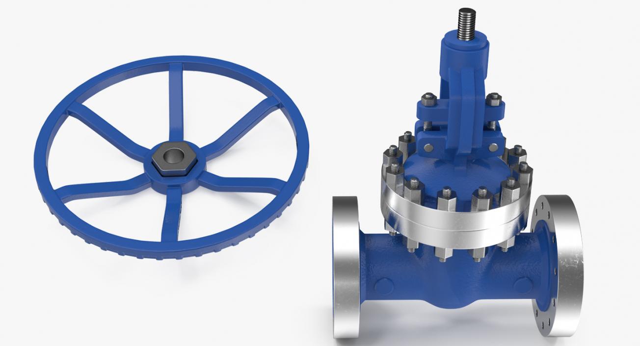 Rubber Seat Gate Valve Full Bore 3D