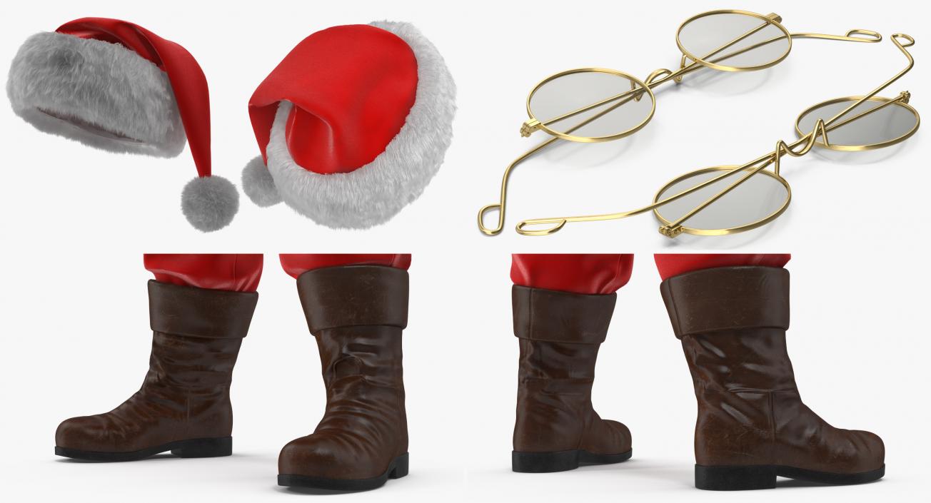 3D model Santa Claus with Fur