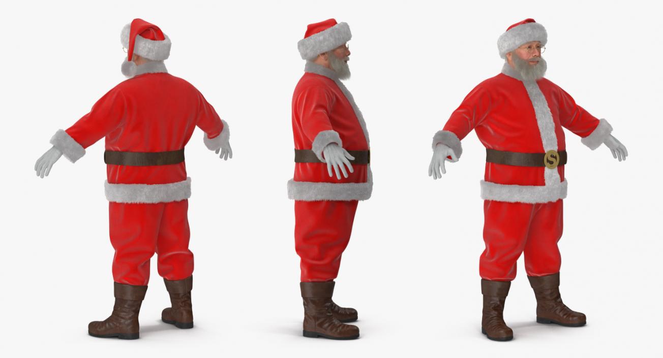 3D model Santa Claus with Fur