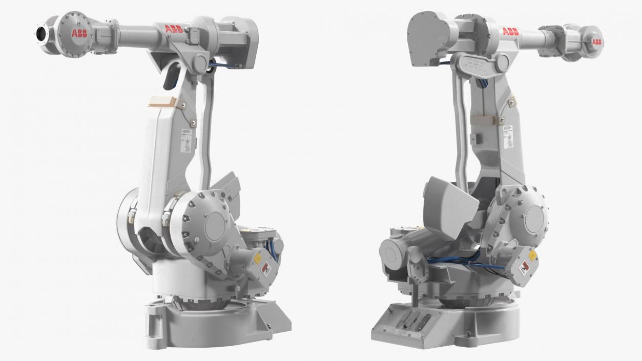 3D ABB IRB 4400 6 Axis Industrial Robot Rigged model