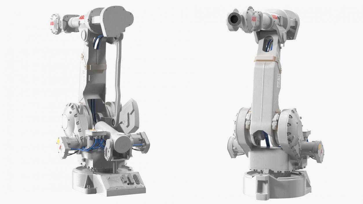 3D ABB IRB 4400 6 Axis Industrial Robot Rigged model