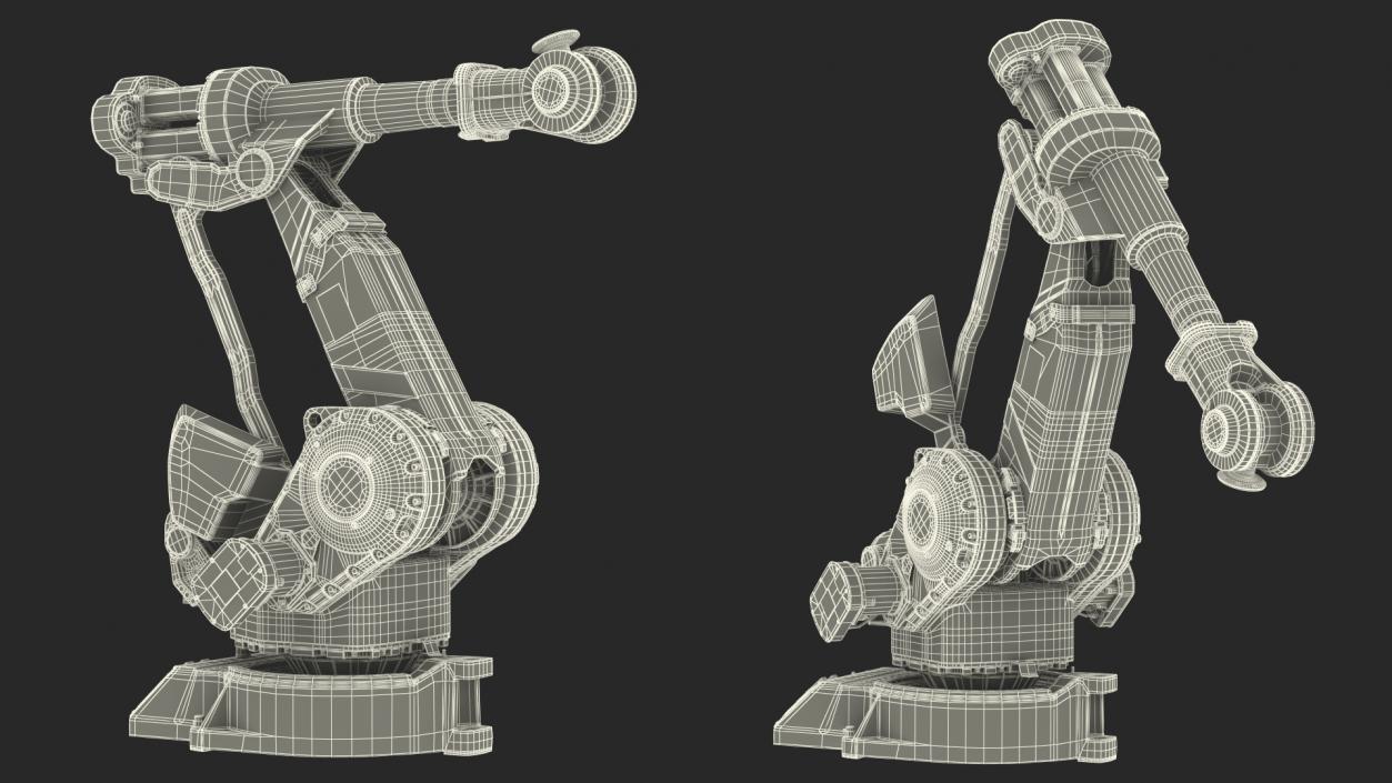 3D ABB IRB 4400 6 Axis Industrial Robot Rigged model