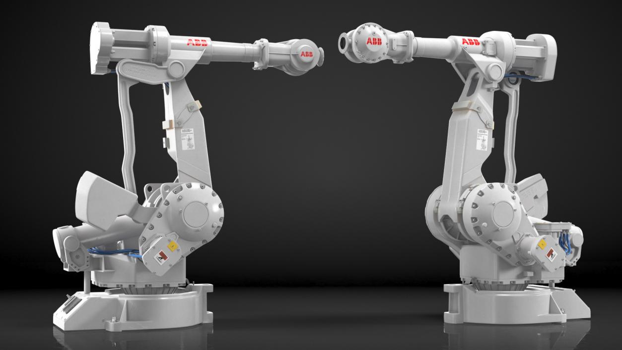 3D ABB IRB 4400 6 Axis Industrial Robot Rigged model