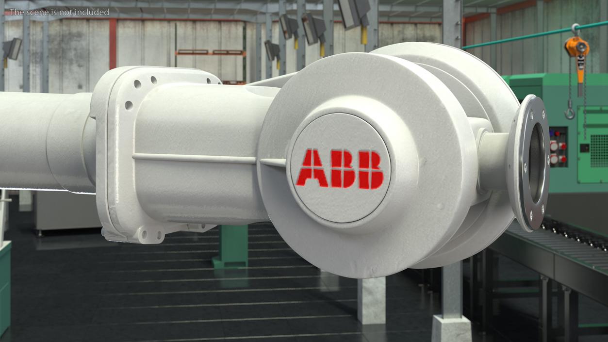 3D ABB IRB 4400 6 Axis Industrial Robot Rigged model