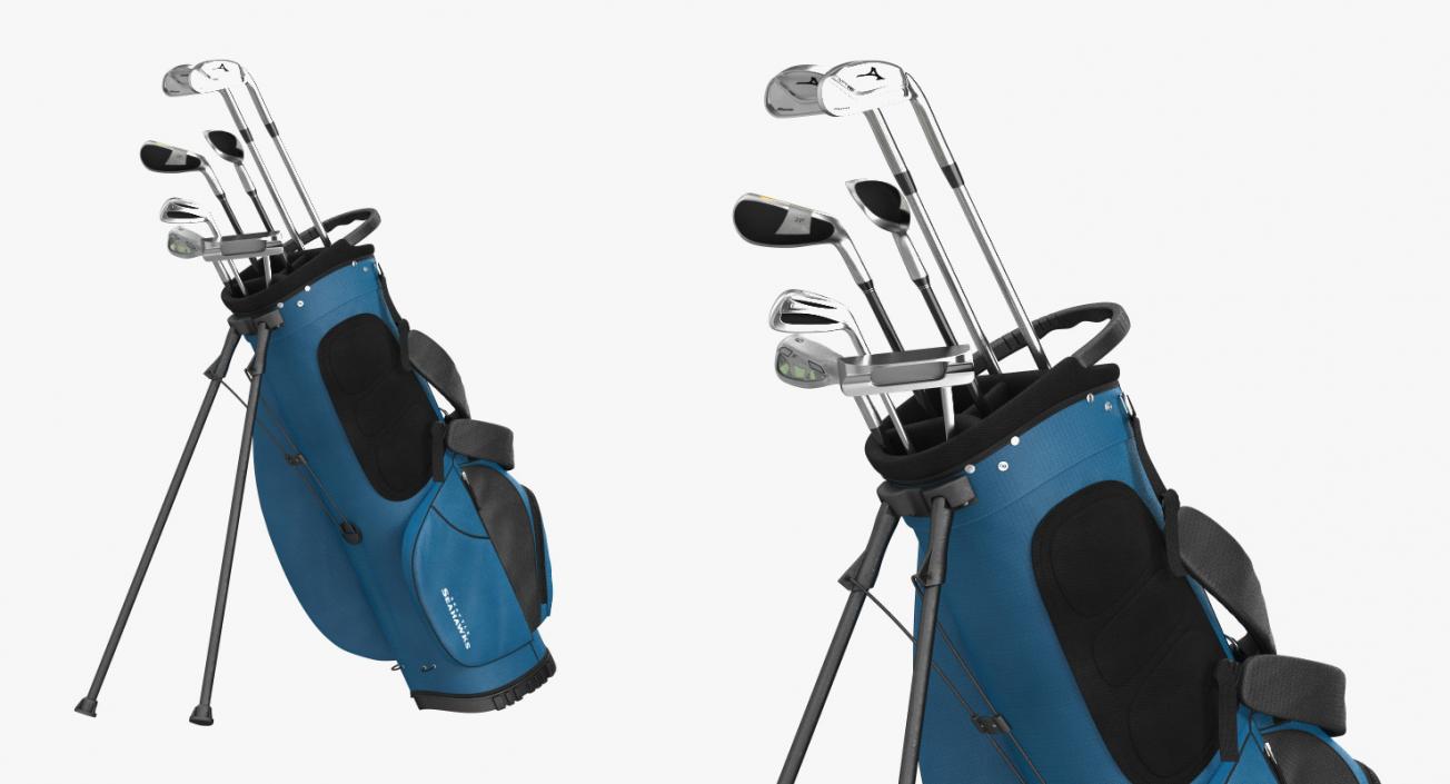 3D Golf Bag Seahawks with Clubs model