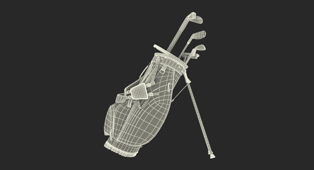 3D Golf Bag Seahawks with Clubs model