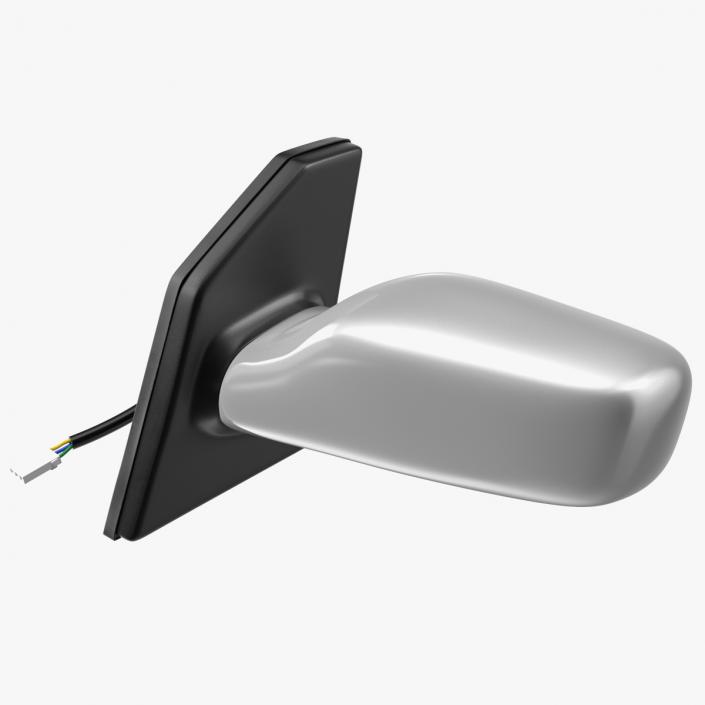 3D Driver Side Mirror Silver for Car model