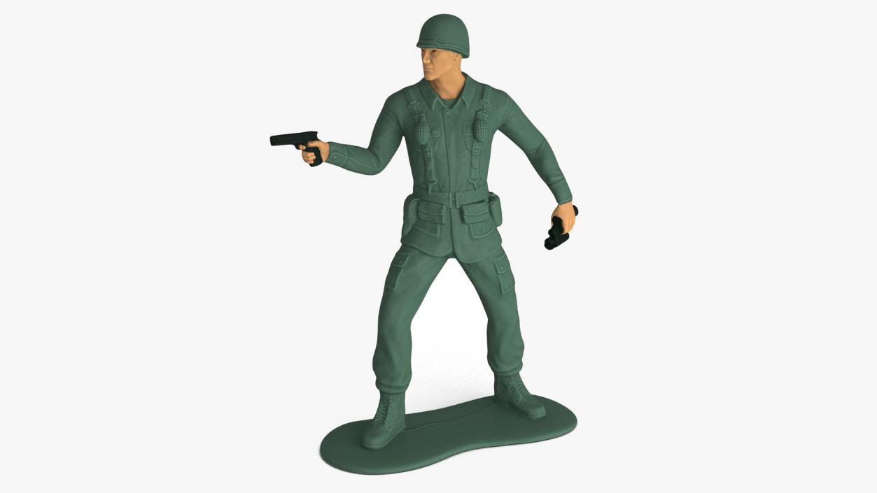 3D Toy Soldier with Pistol and Binoculars model