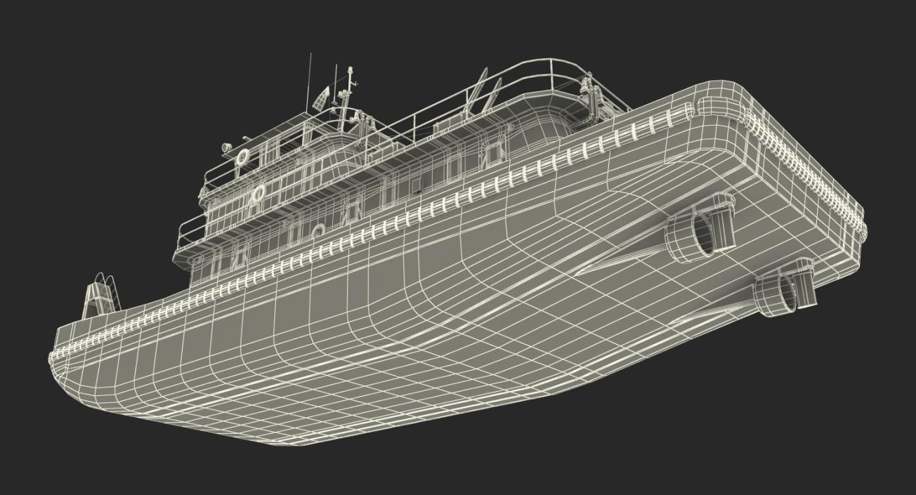 Push Boat Ship 3D model