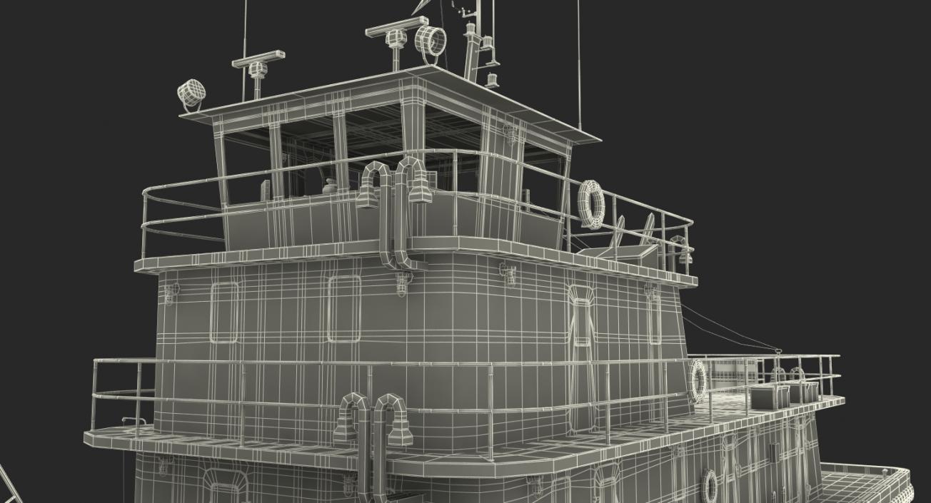 Push Boat Ship 3D model