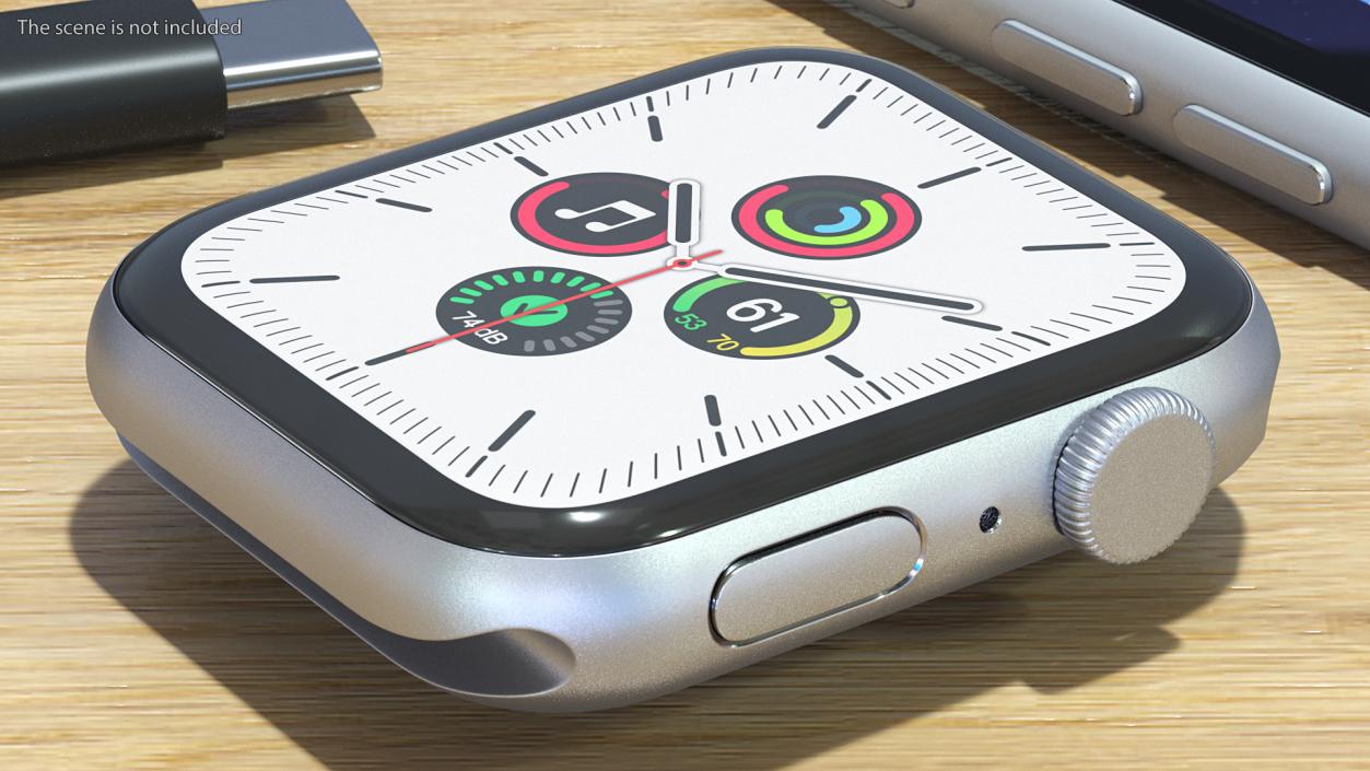 3D Apple Watch SE Silver